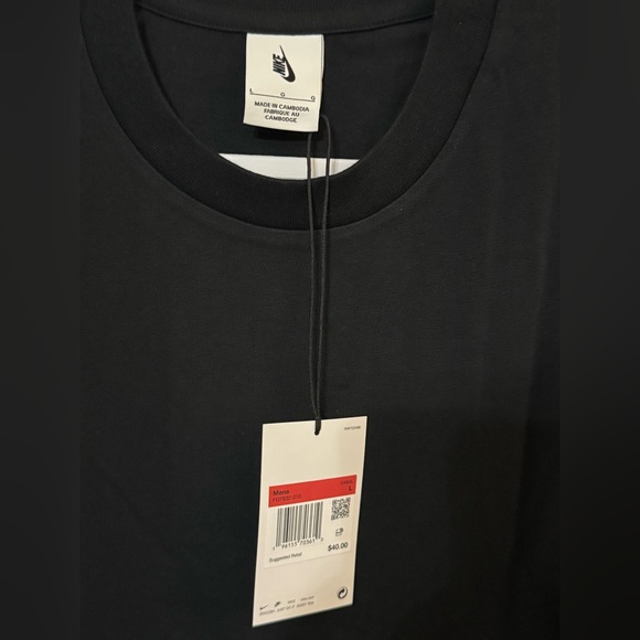 Nike Black Short Sleeve Men's Tee Size Large NWT - Picture 2 of 4